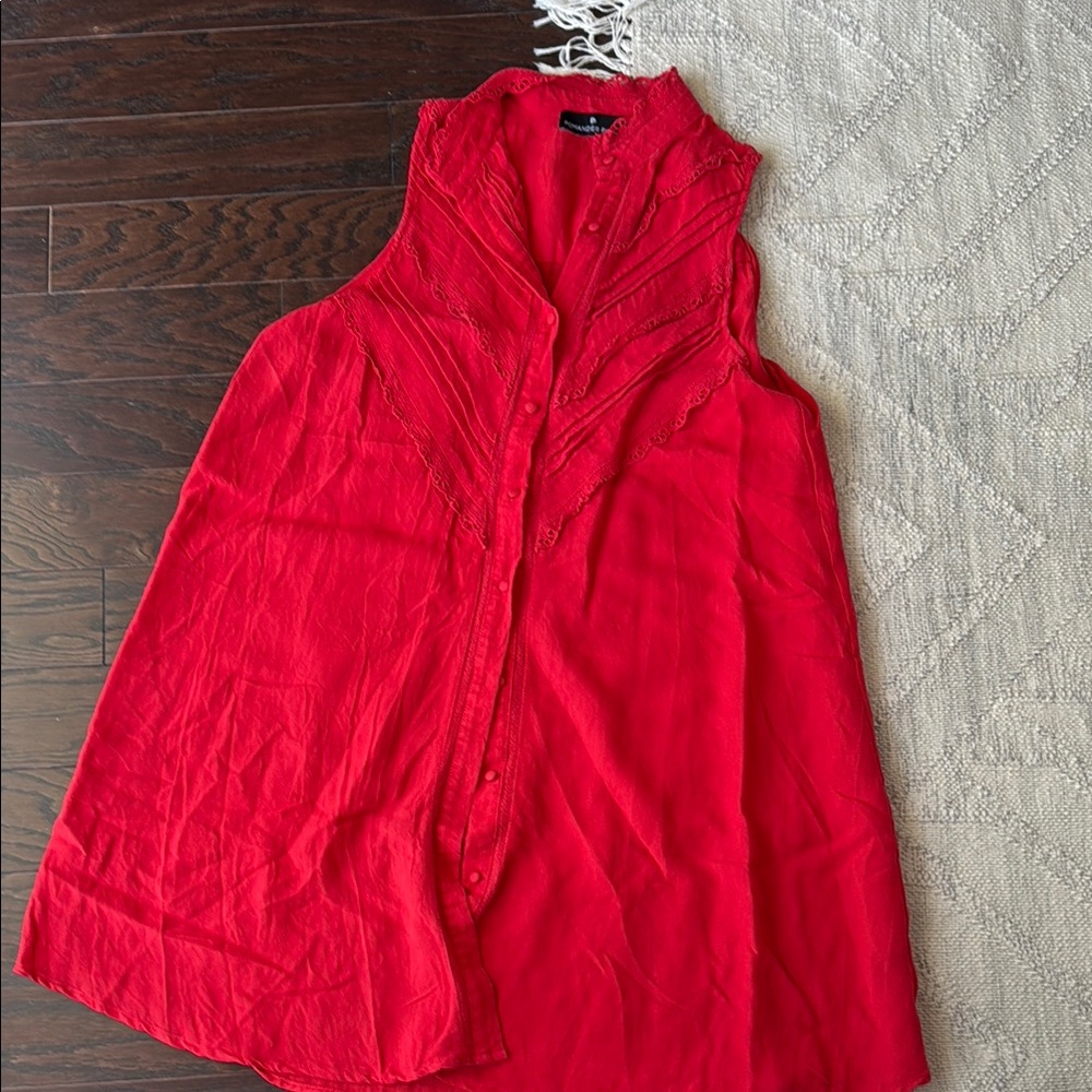 Pomander Place Red Sleeveless Dress